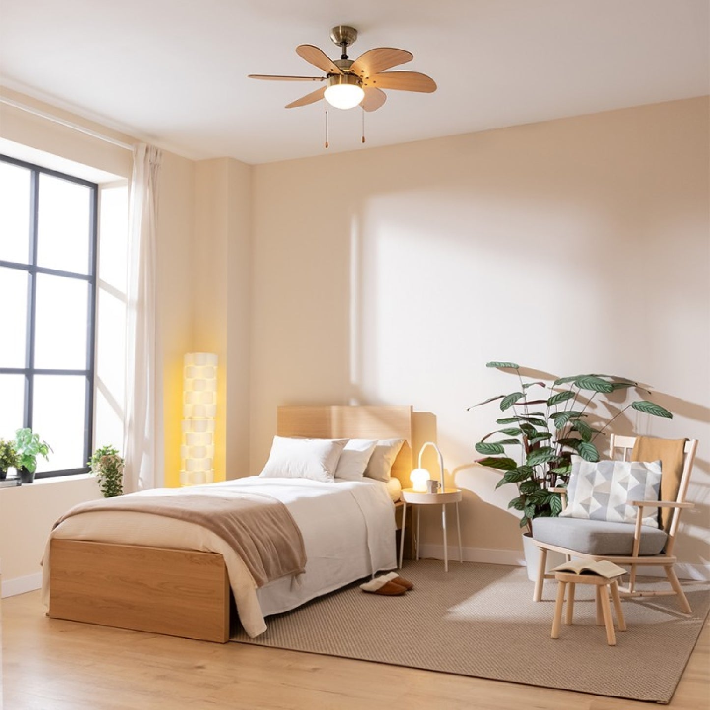 Cecotec Ventilador De Techo Con Luz Energysilence Aero 360 Gold&wood Cecotec_3