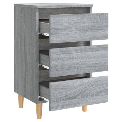 Mesitas De Noche 2 Uds Con Patas Madera Gris Sonoma 40x35x69 Cm_4