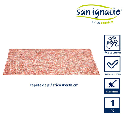 Tapete Rectangular Plastico Rosa Colección Kinvara