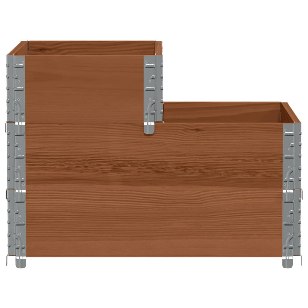 Arriate Elevado De 3 Niveles Madera Maciza Pino Marrón 120x80cm_3