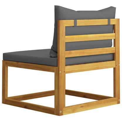 Vidaxl Set De Sofá De Jardín 2 Pzas Con Cojín Madera Maciza De Acacia_4