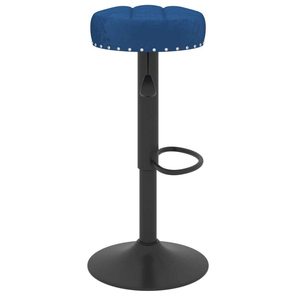 Taburetes De Cocina 2 Unidades Terciopelo Azul_3