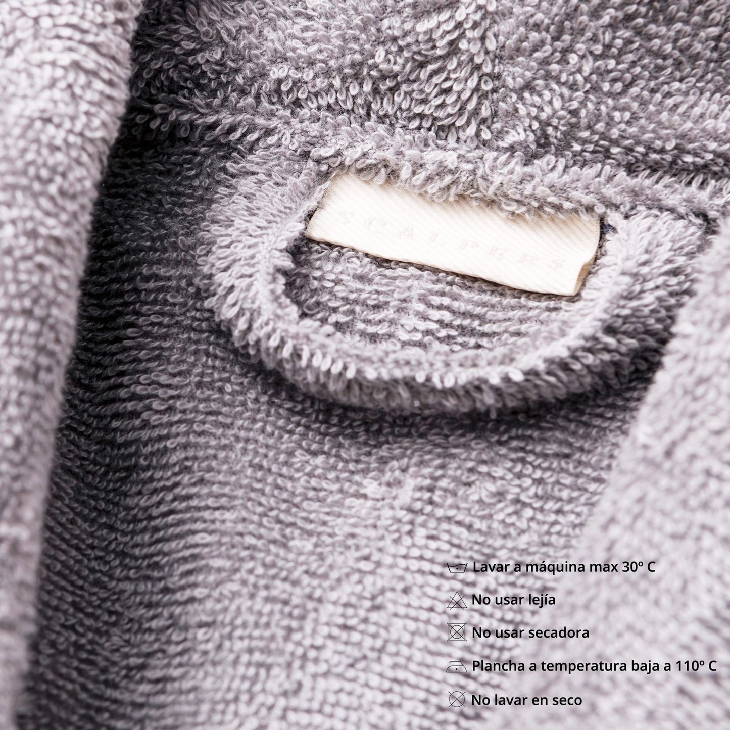 Albornoz L/xl 100% Algodón 360gsm Gris Scalpers Home_4