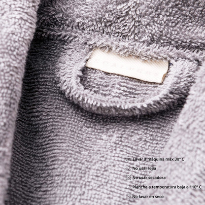 Albornoz L/xl 100% Algodón 360gsm Gris Scalpers Home_4