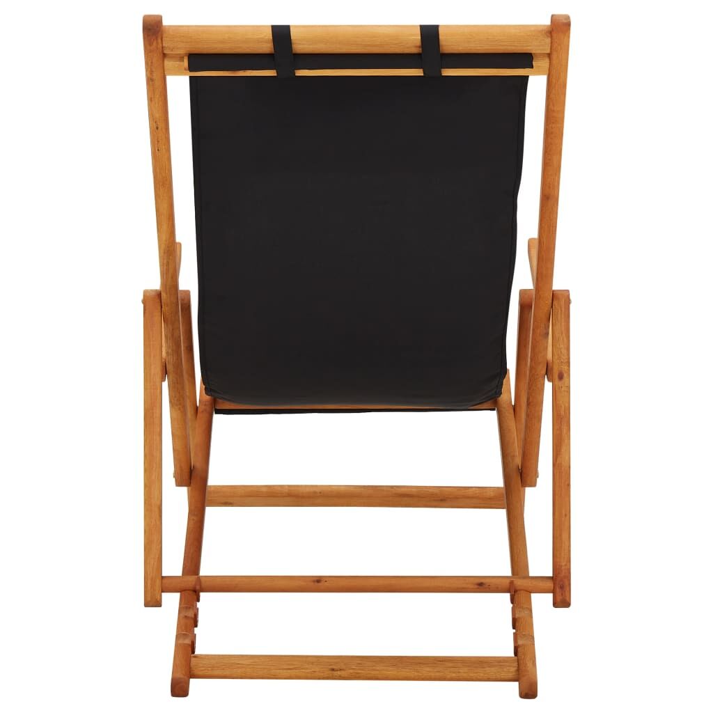 Vidaxl Silla De Playa Plegable Madera Maciza De Eucalipto Y Tela Negra_4