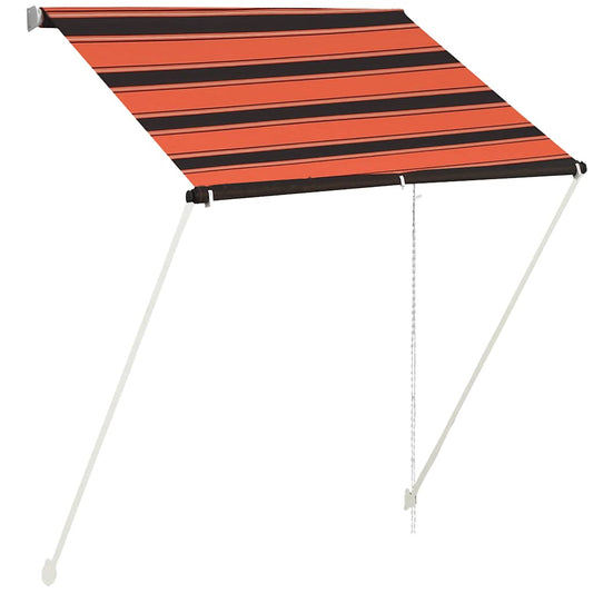 Toldo Retráctil Naranja Y Marrón 150x150 Cm_0