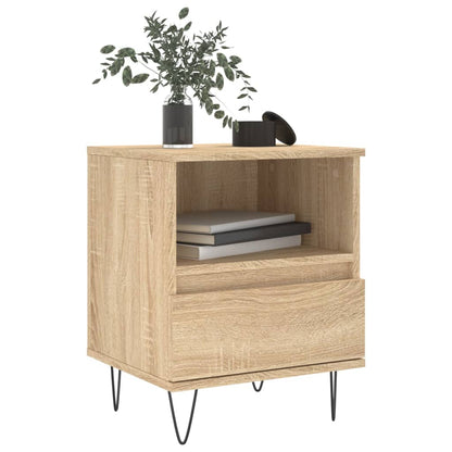 Mesita De Noche Madera De Ingeniería Roble Sonoma 40x35x50 Cm_1