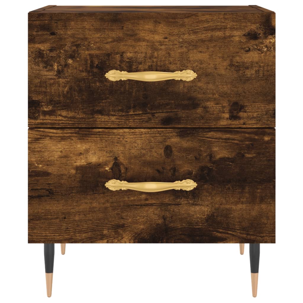 Mesita De Noche Madera Ingeniería Roble Ahumado 40x35x47,5 Cm_4