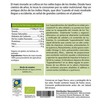 Maíz morado en polvo BIO Salud Viva 125 g