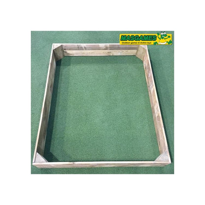Arenero De Madera Masgames Basic Rectangular Con Cubierta De Lona.