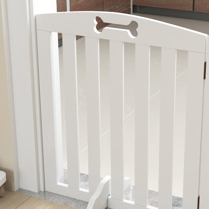 Pawhut Barrera De Seguridad Para Perros Plegable 155 Cm De 3 Paneles Blanco_3