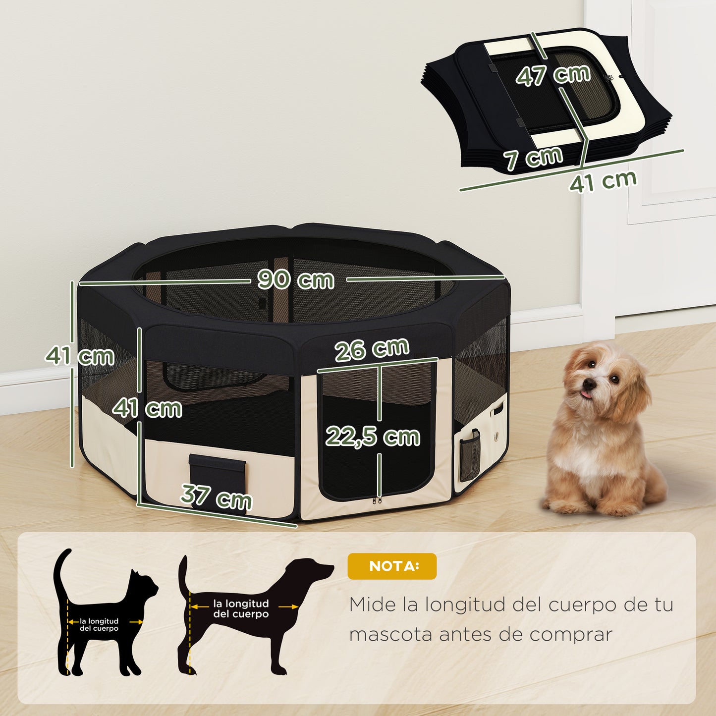 Pawhut Parque Plegable Para Perros Y Gatos_2