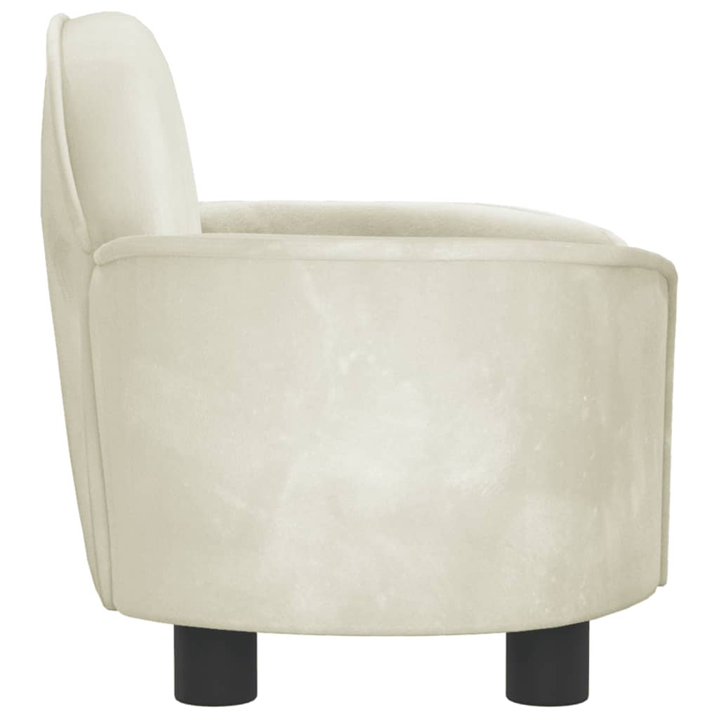 Cama Para Perros De Terciopelo Crema 66x40x45 Cm / Vetonek_2
