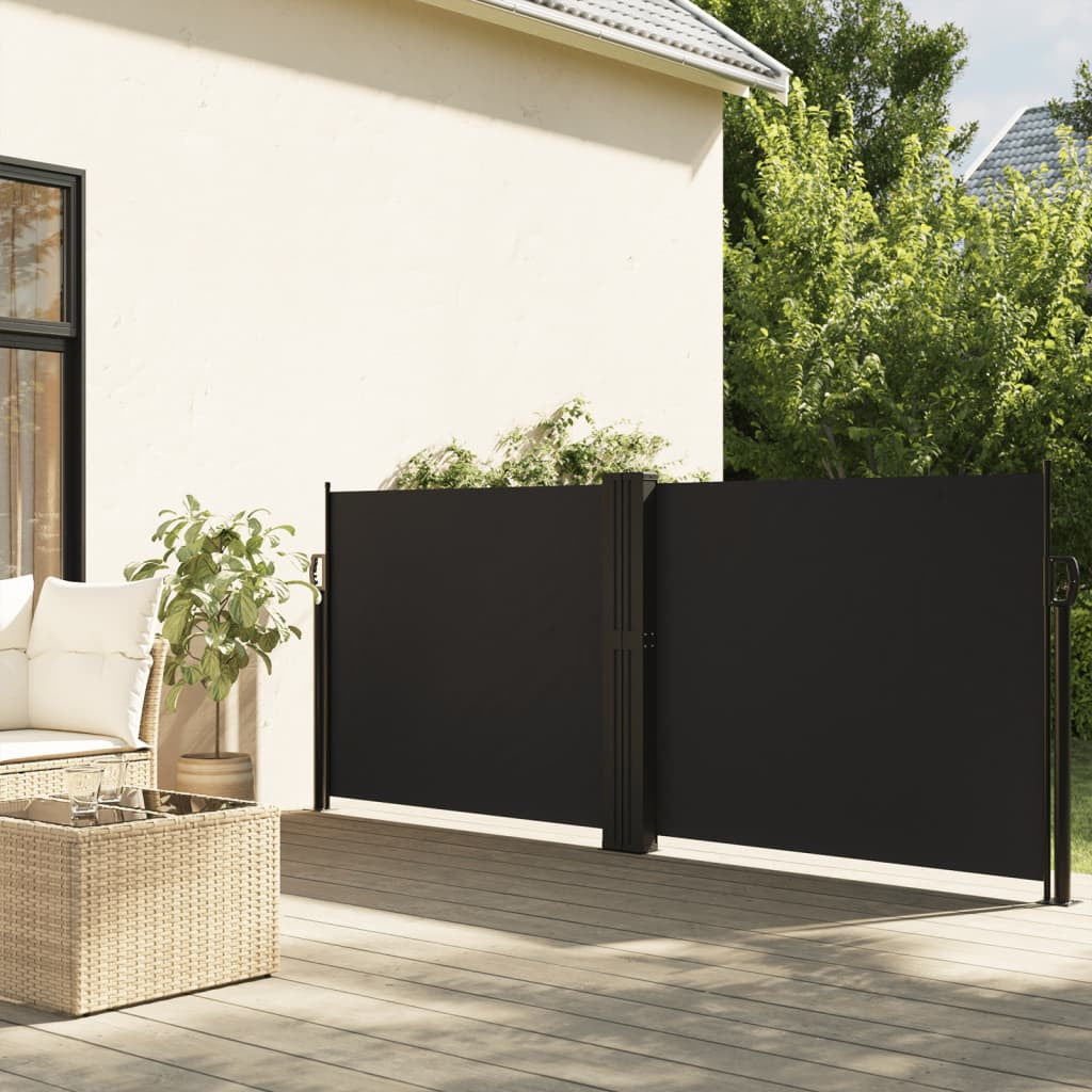Vidaxl Toldo Lateral Retráctil Negro 100x1000 Cm_1