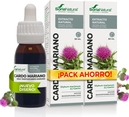 Pack 2X Extracto Cardo Mariano Soria Natural, 50 ml
