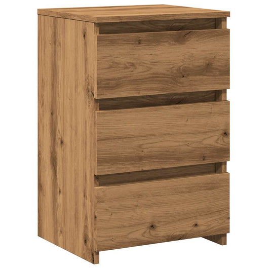Mesita De Noche Madera De Ingeniería Roble Artisan 40x35x62,5cm_0