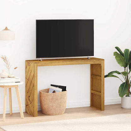 Mesa Consola Madera Maciza De Teca 110x35x75 Cm_1
