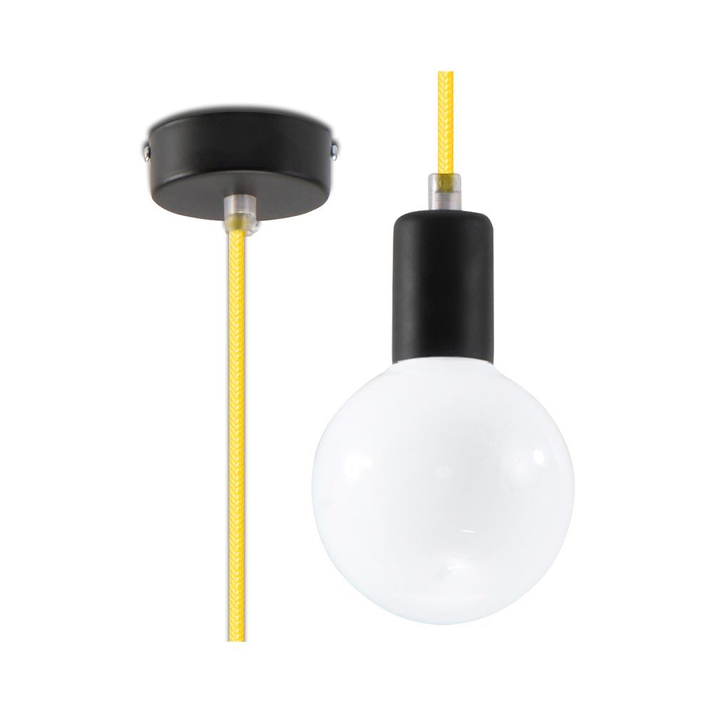 Lámpara De Techo Edison Amarillo, E27_1