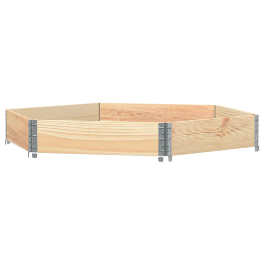 Arriate Elevado Hexagonal Madera Maciza De Pino 160x160 Cm_0