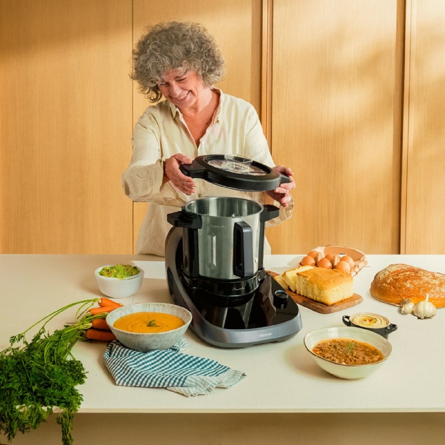 Robot De Cocina Multifunción Con Dispensador De Alimentos Mambo Cooking Unique. 2200 W, 45 Funciones, Miles De Recetas Guiadas, Jarra Unique De 5l,_3