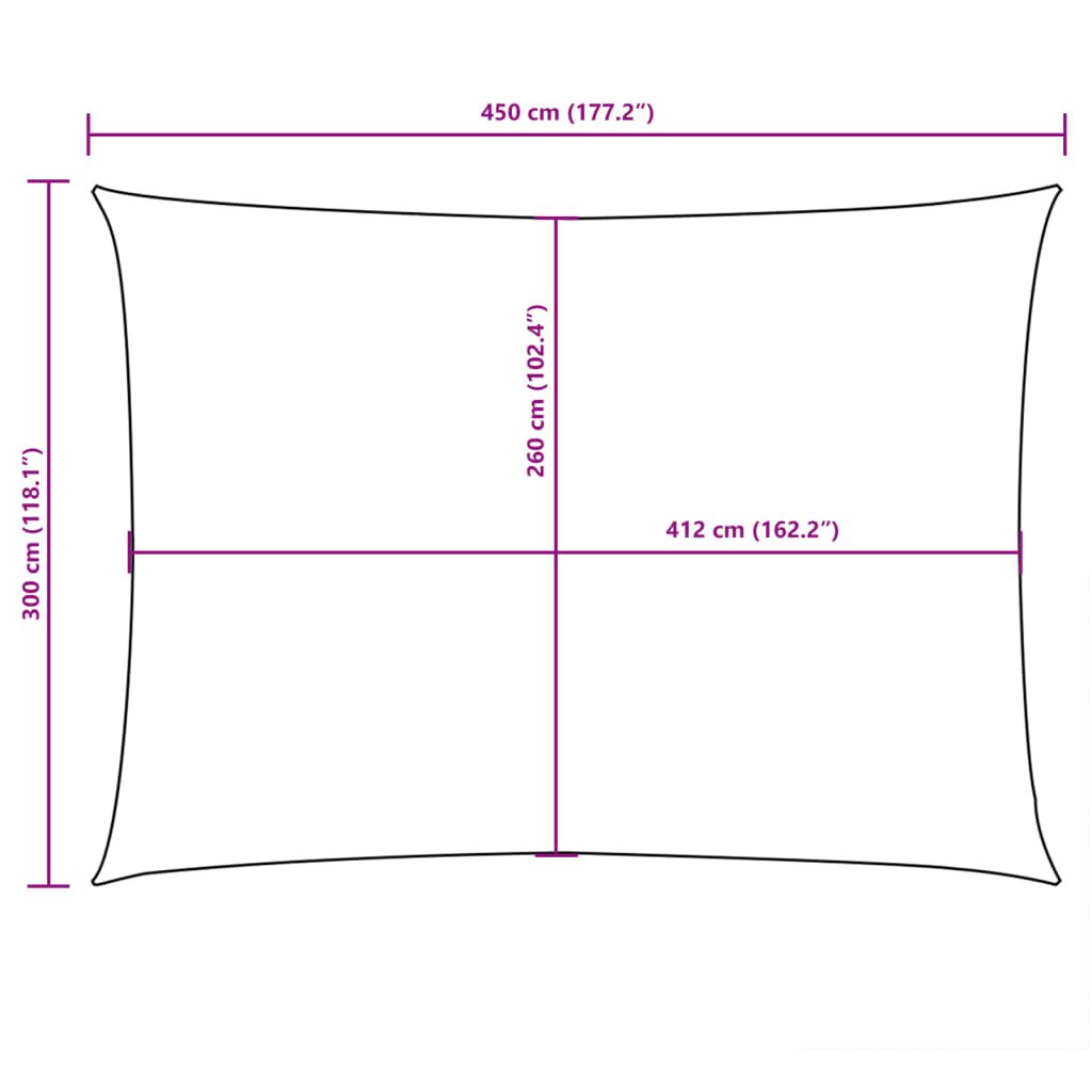 Vidaxl Toldo De Vela Rectangular Tela Oxford Blanco 3x4,5 M_2