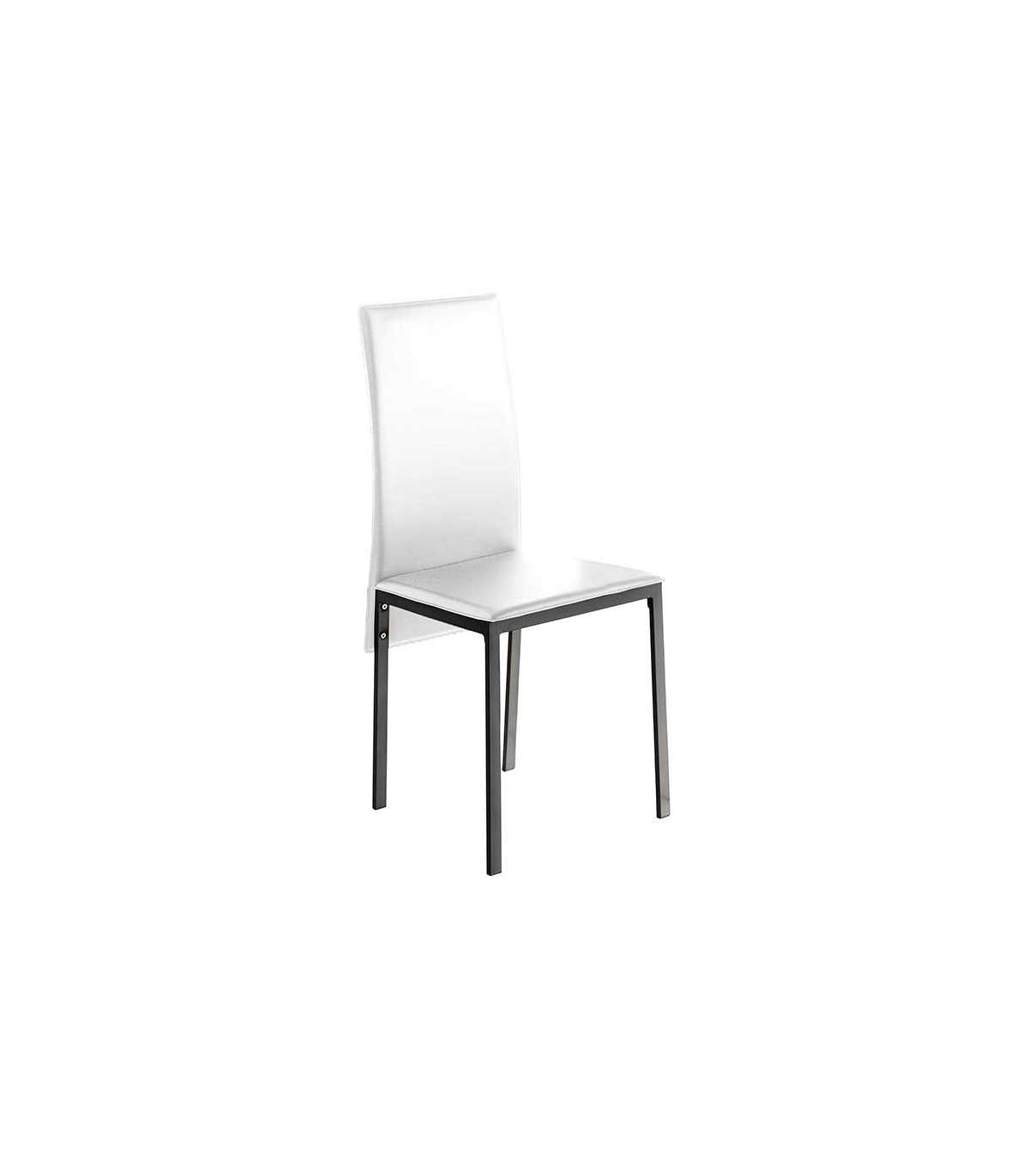 Pack 4 Sillas Carla Para Salón En Polipiel Blanco, 96 Cm(alto)41 Cm(ancho)52 Cm(largo)_1