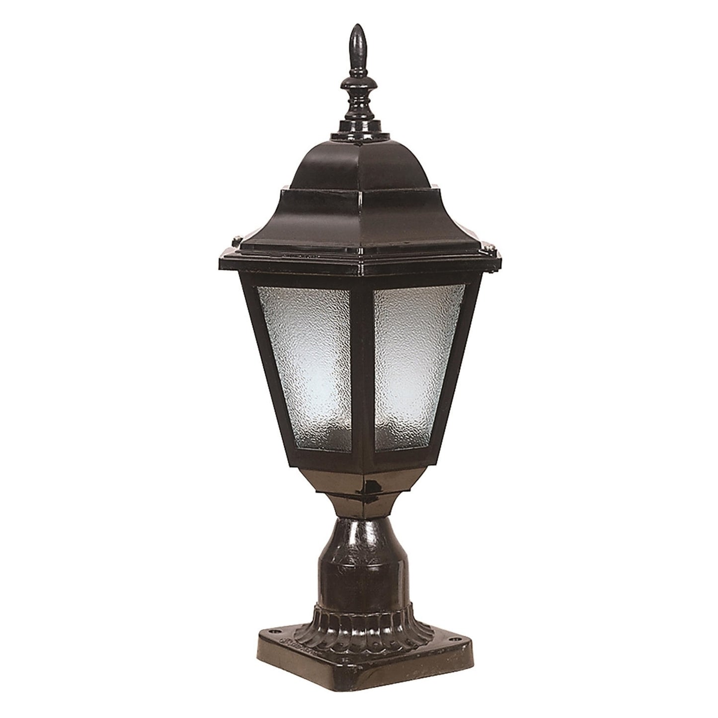 Aplique De Pared Para Exterior, Abs , Negro, 23x23x47, Casquillo E 27 Max 60 W_0