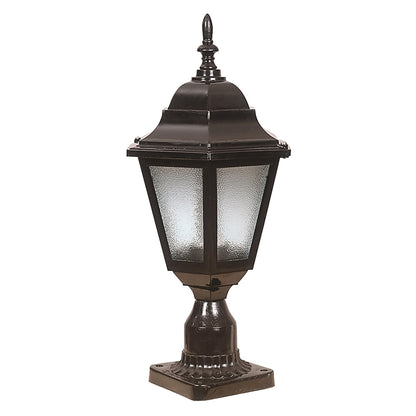 Aplique De Pared Para Exterior, Abs , Negro, 23x23x47, Casquillo E 27 Max 60 W_0