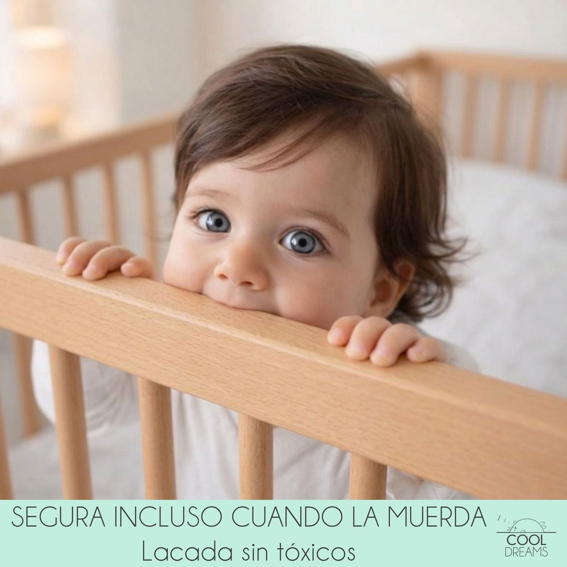Cama Montessori Apache 140×70 Cm, Madera De Haya Con Colchón Morfeo Y Funda Impermeable, Color Natural_3