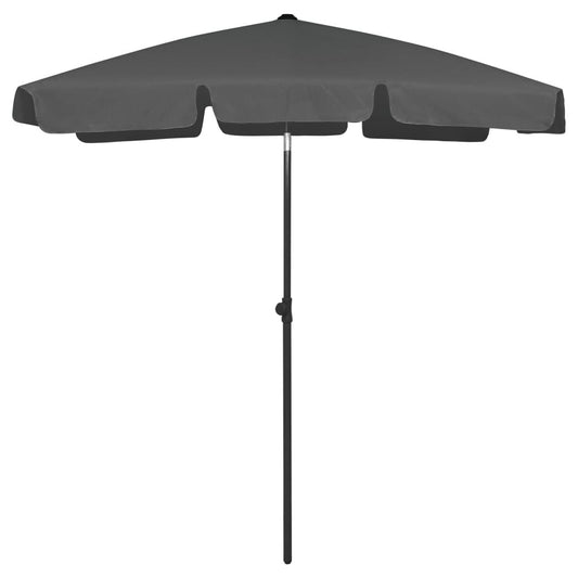 Vidaxl Sombrilla De Playa Gris Antracita 180x120 Cm_0