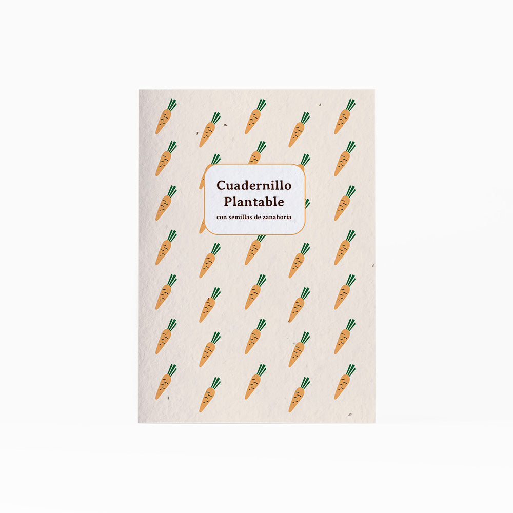 Cuaderno Plantable A5 Con Semillas De Zanahoria | Escribe, Planta Y Hazlo Florecer | Detalle Original_0
