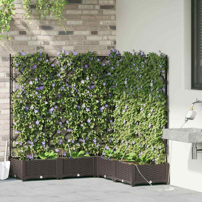 Macetero De Jardín 5 Uds. Marrón 120 X 120 X 126 Cm Pp_2