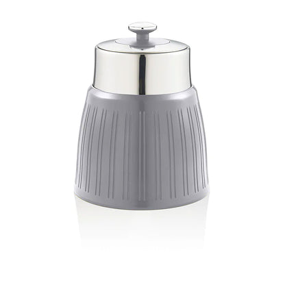 Set 3 Botes Cocina Almacenaje 1,2 L, Plástico Y Acero Inox, Especias, Té ,café, Retro, Vintage Swan Swka1024grn, Gris_3