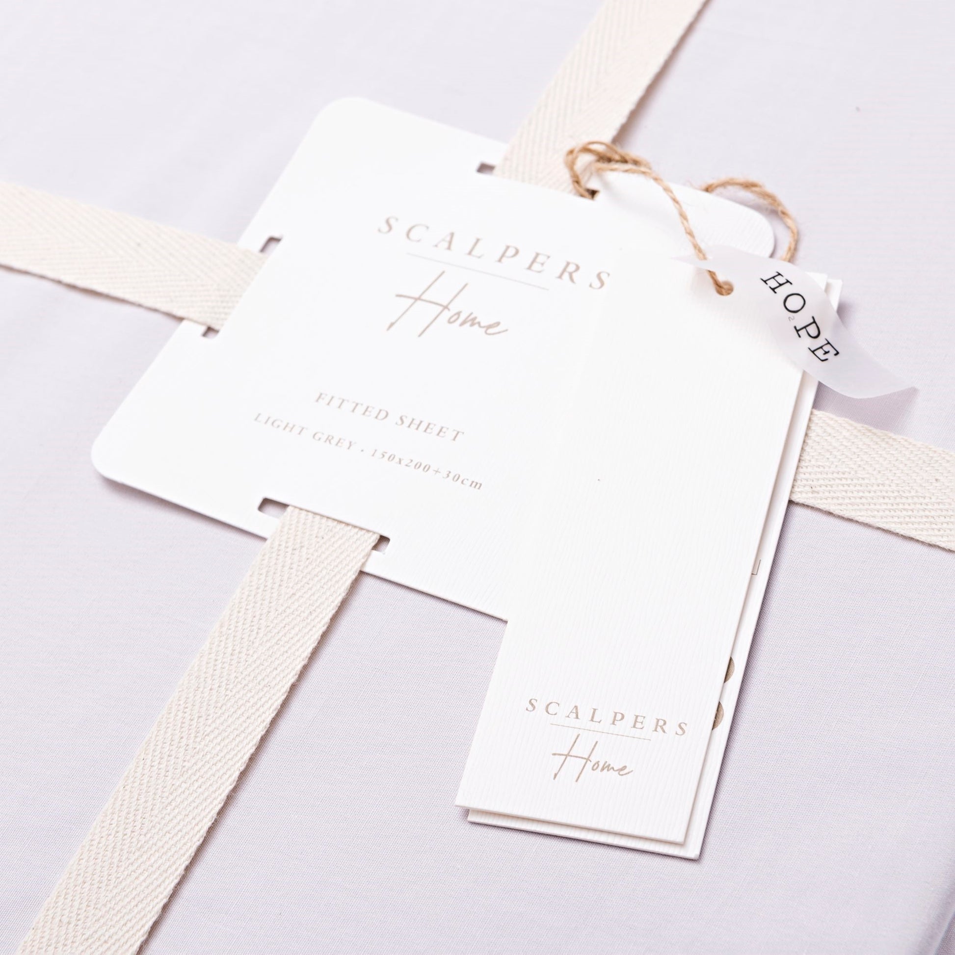 Sábana Bajera 150x200+30cm 100% Algodón Gris Claro Scalpers Home_4