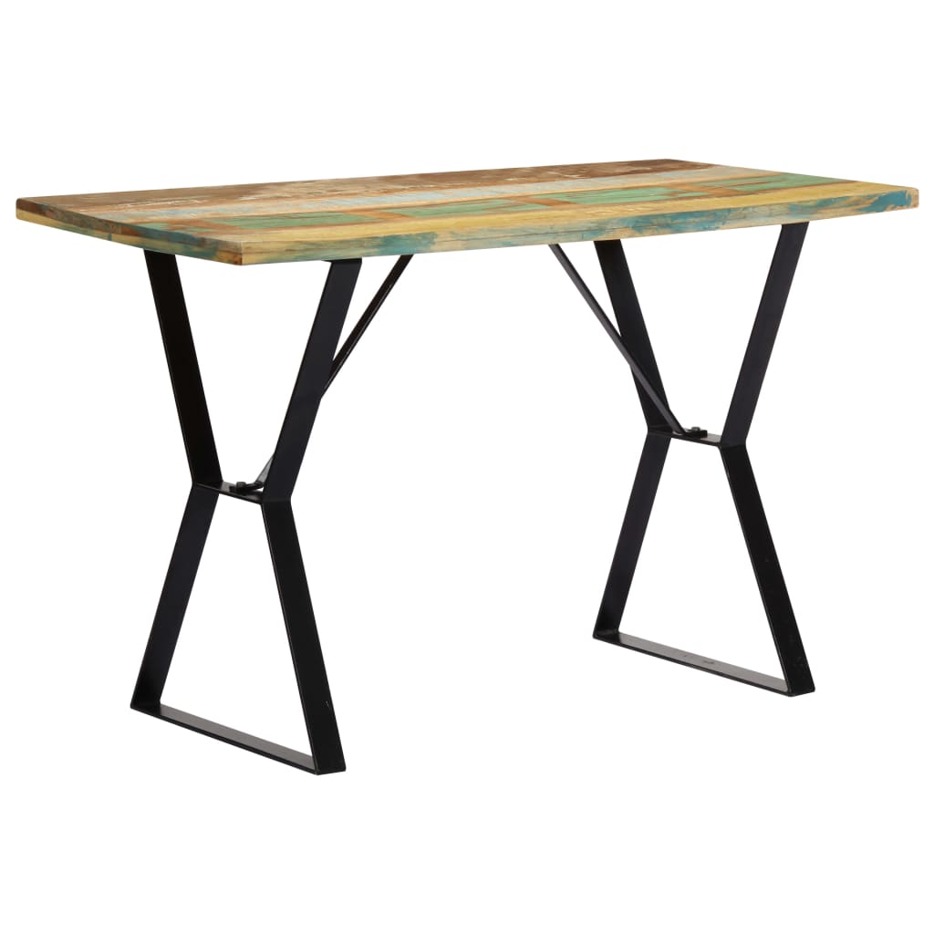 Mesa De Comedor Madera Maciza Reciclada 120x60x76 Cm_1