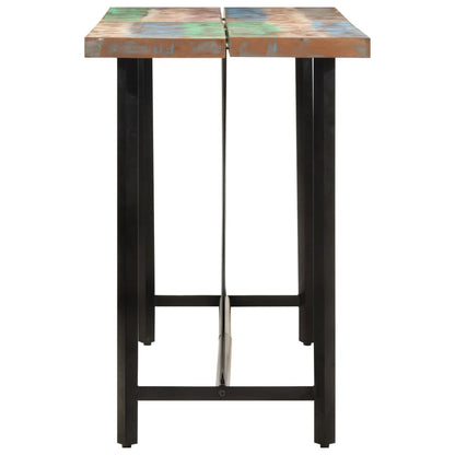Mesa Alta De Hierro Y Madera Maciza Reciclada 150x70x107 Cm_1