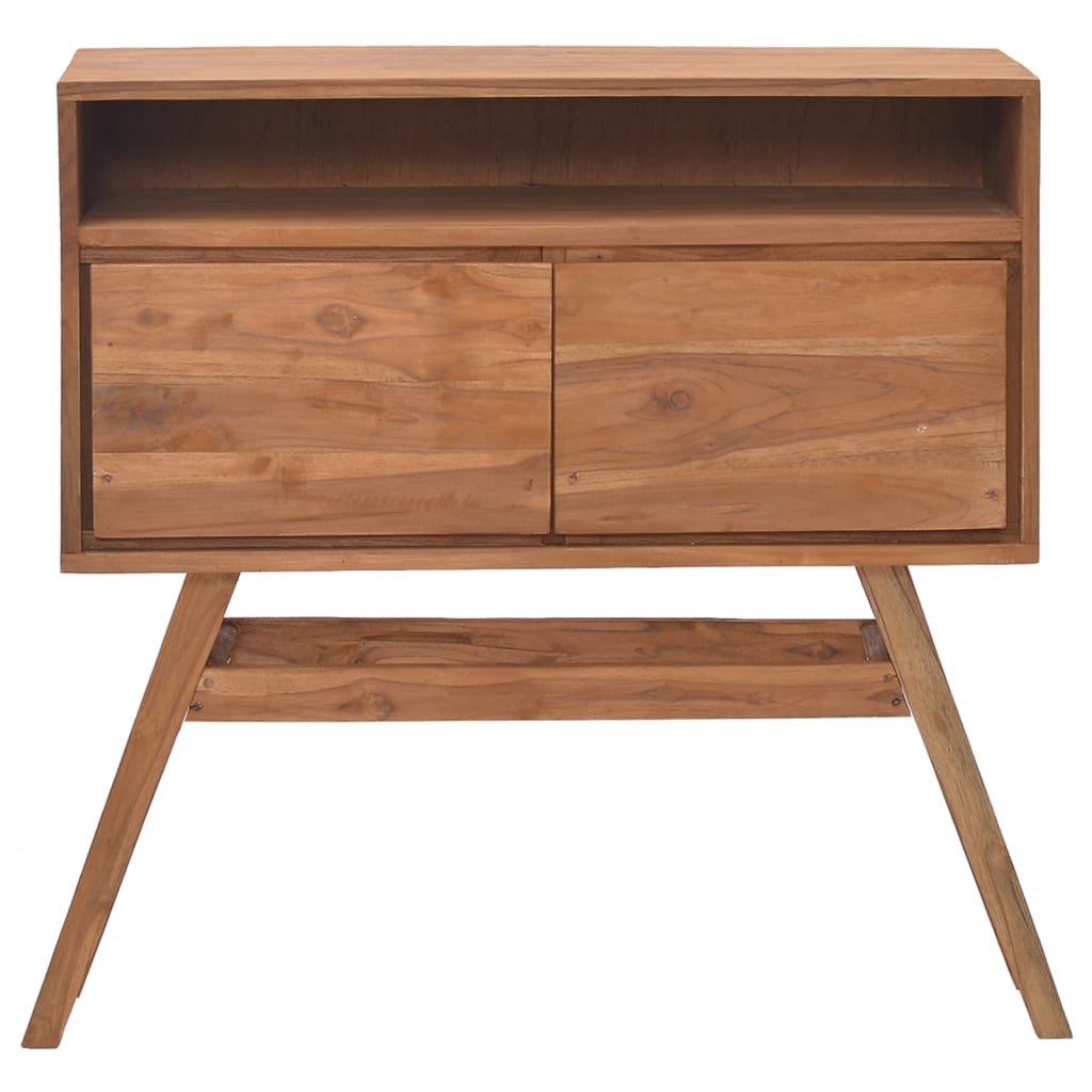 Mesa Consola De Madera Maciza De Teca 80x30x80 Cm_1