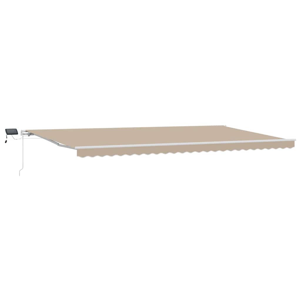 Toldo Retráctil Beige 600 X 300 Cm Tela Y Aluminio_0