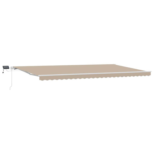 Toldo Retráctil Beige 600 X 300 Cm Tela Y Aluminio_0