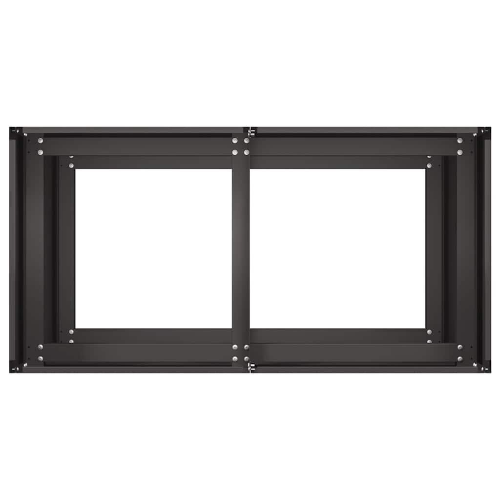 Jardinera De Acero Laminado En Frío Negro 80x40x80 Cm_4