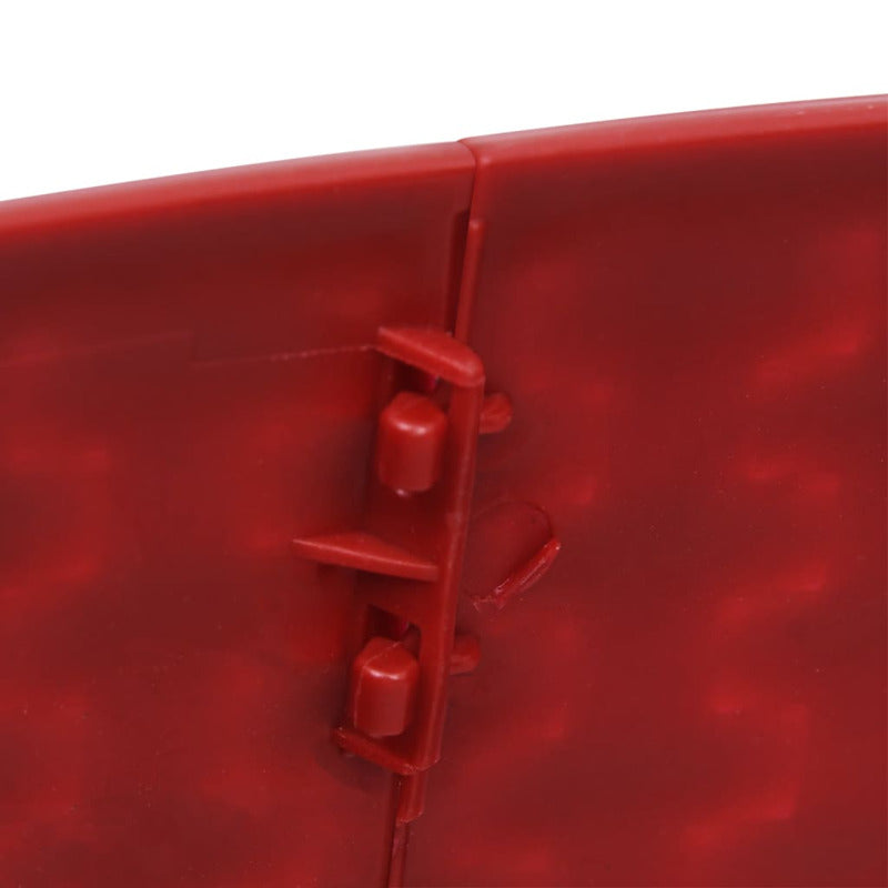 Vidaxl Falda Del Árbol De Navidad Roja Ø65x19,5 Cm_5