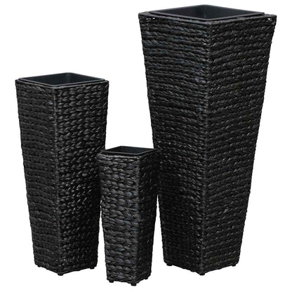 Conjunto De Arriates 3 Piezas Jacinto De Agua Negro_3