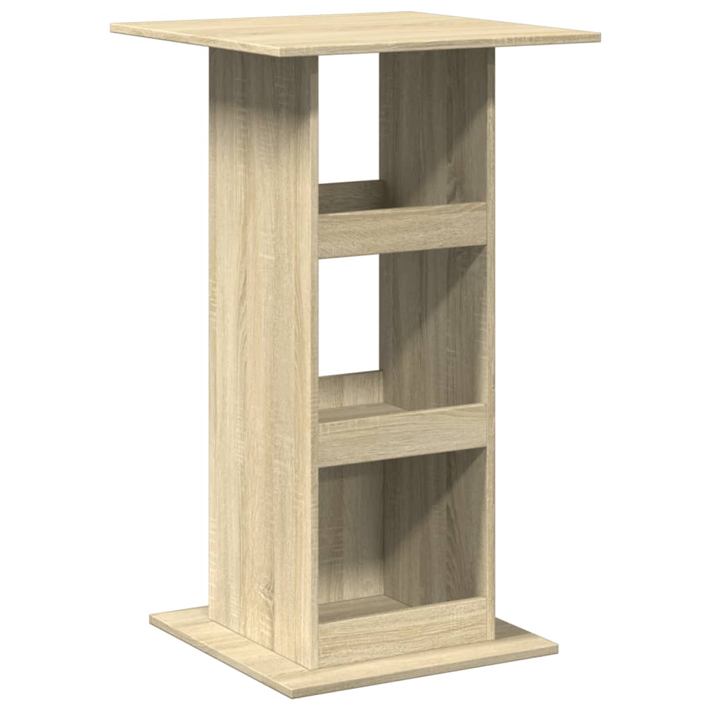 Mesa Alta Bar Con Almacenaje Madera Roble Sonoma 60x60x102 Cm_0