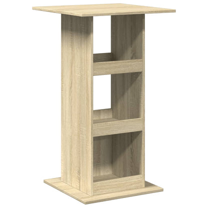 Mesa Alta Bar Con Almacenaje Madera Roble Sonoma 60x60x102 Cm_0
