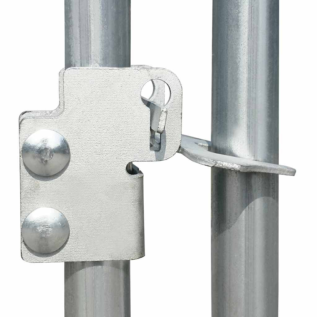 Vidaxl Perrera De Exterior De Acero Galvanizado 6x6x1 M_4