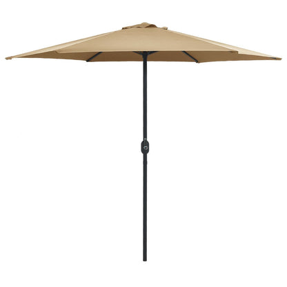 Vidaxl Sombrilla De Jardín Con Palo De Aluminio Taupe 270x246 Cm_0