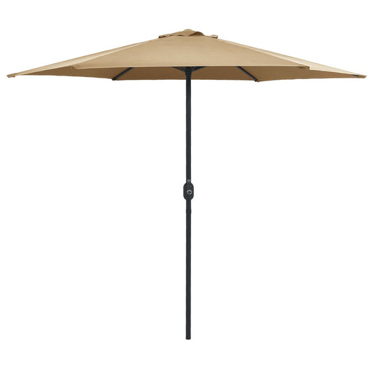 Vidaxl Sombrilla De Jardín Con Palo De Aluminio Taupe 270x246 Cm_0