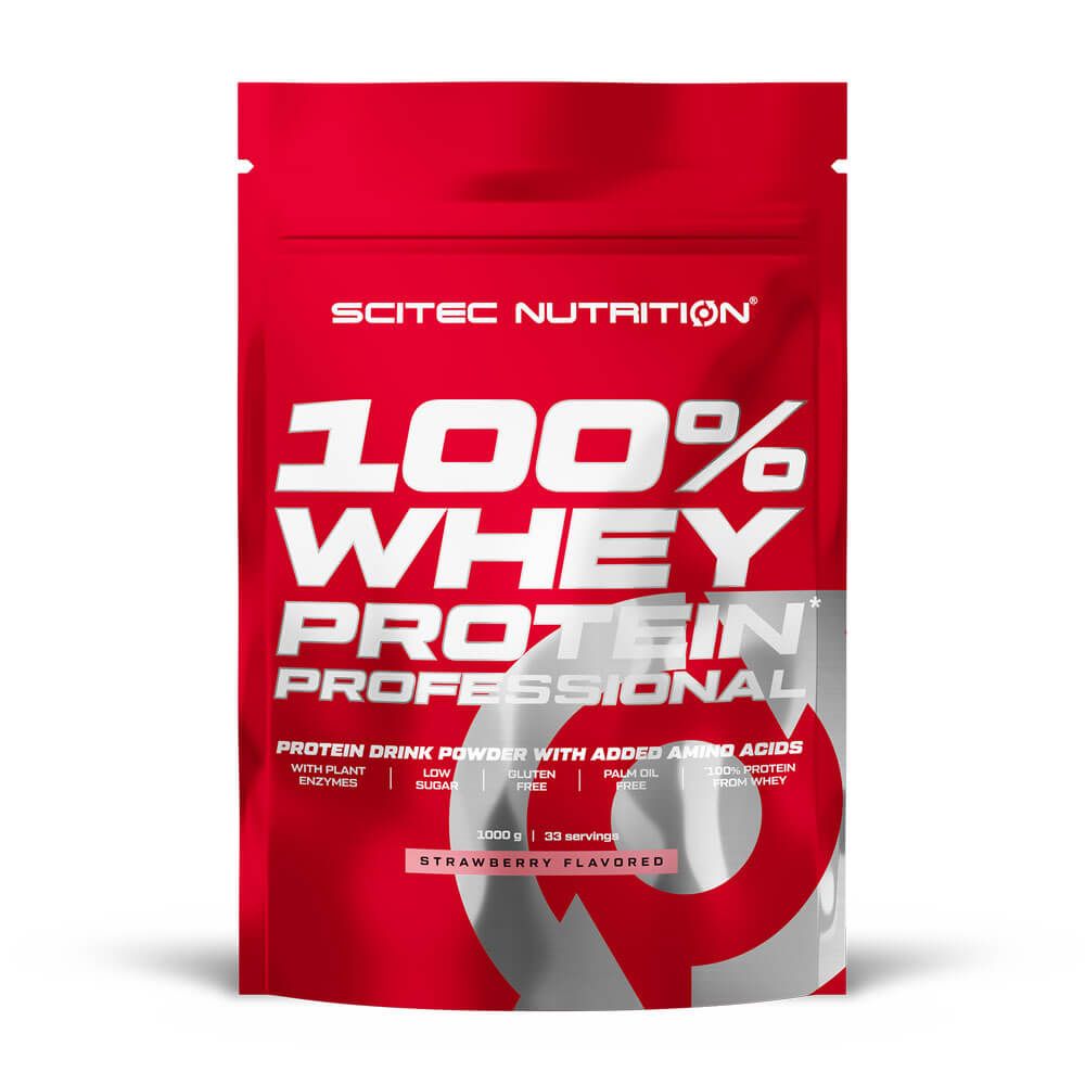 100% Whey Protein Professional - 1kg - Fresa - Proteina De Suero Whey - Scitec Nutrition_0