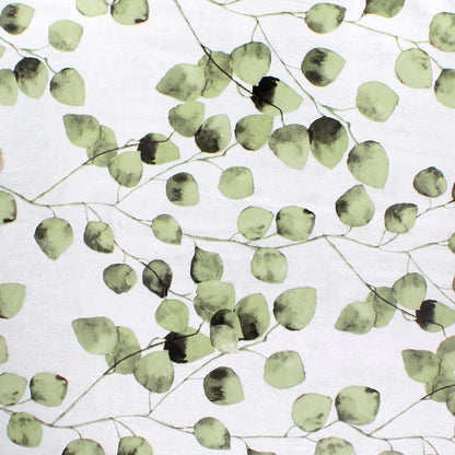 Mantel Hule Rectangular Hojas Verdes. Impermeable Antimanchas Pvc 140 Cm. X 20 Metros. Rollo Recortable. Interior Y Exterior