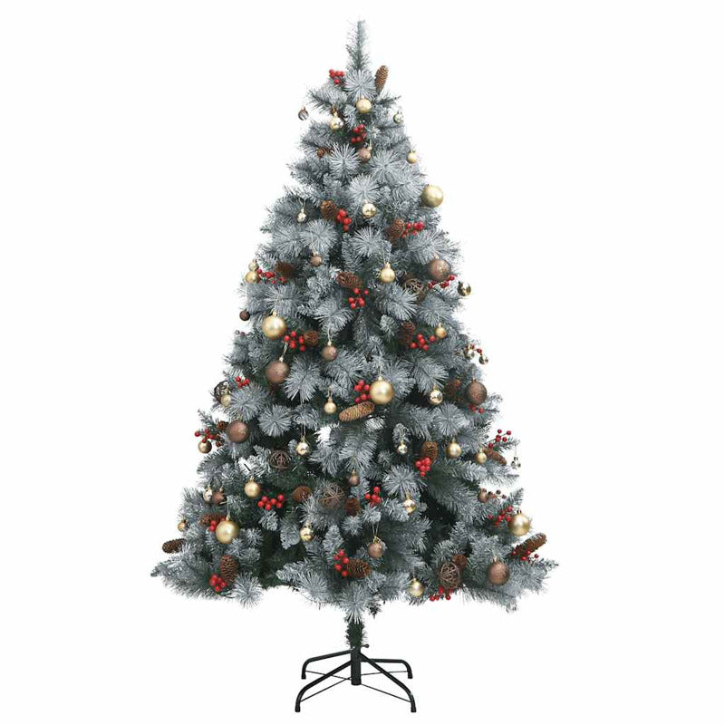 Vidaxl Árbol De Navidad Artificial Con Bisagras 300 Led Y Bolas 240 Cm_3